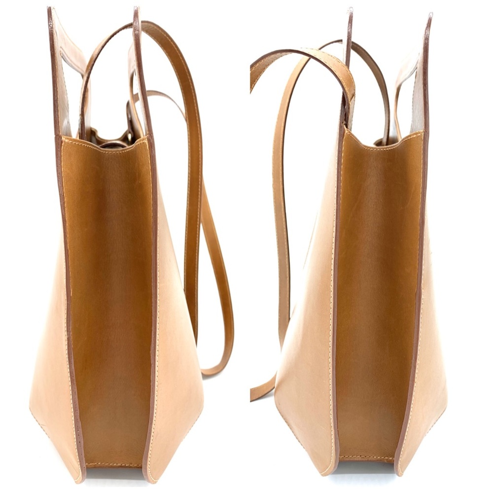 Lancel Bowler Brown Leather Cut Out Handle Bag - Picture 4 of 12